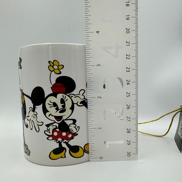 Disney Mickey Mouse Ceramic Coffee Mug 11 oz Capacity White NWT Cartoon Monogram - Picture 2 of 9